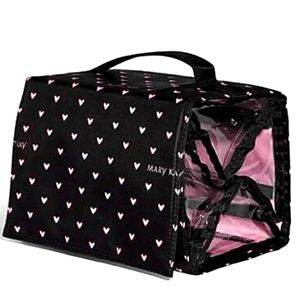 New MARY KAY TRAVEL ROLL UP BAG~4 Removable Pouches~Hanging~Washable~Hearts